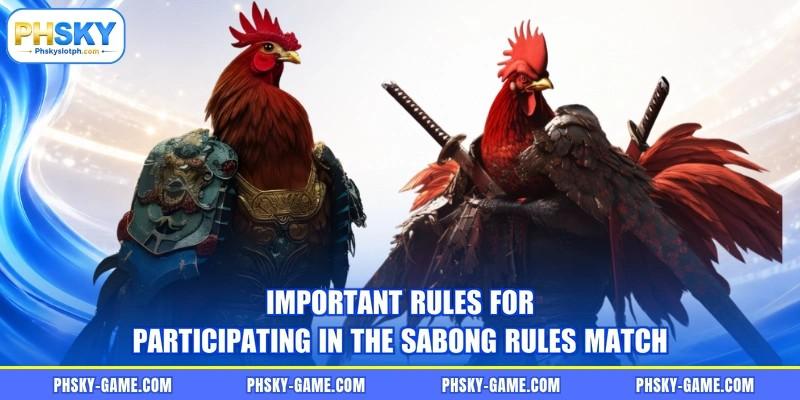 Important rules for participating in the sabong rules match