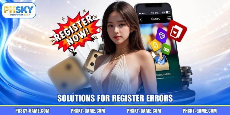 Solutions for register errors