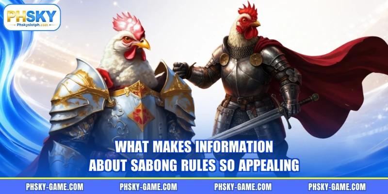 What makes information about sabong rules so appealing